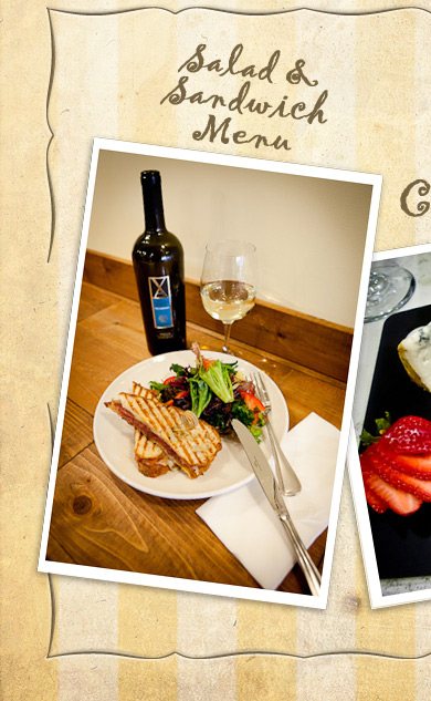 Sandwich Salad and Wine