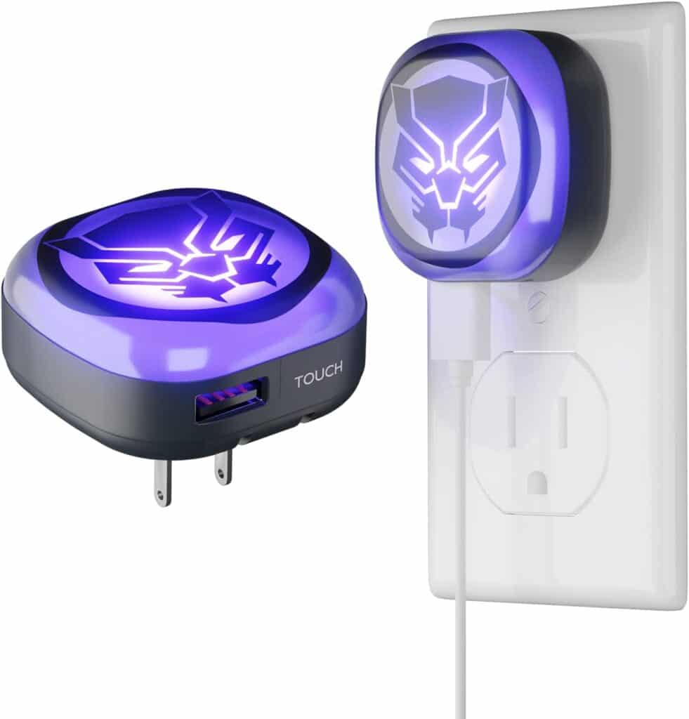 Black Panther Touch LED Night with USB Charging Port