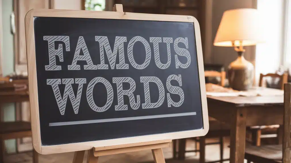 V Words in Famous Quotes and Passages