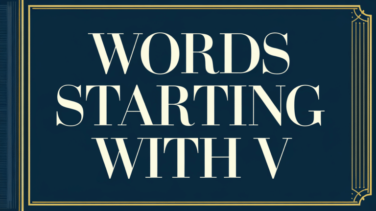 words starting with v