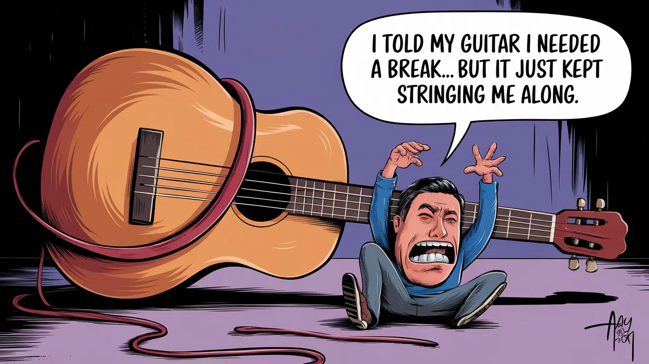 I told my guitar I needed a break… but it just kept stringing me along