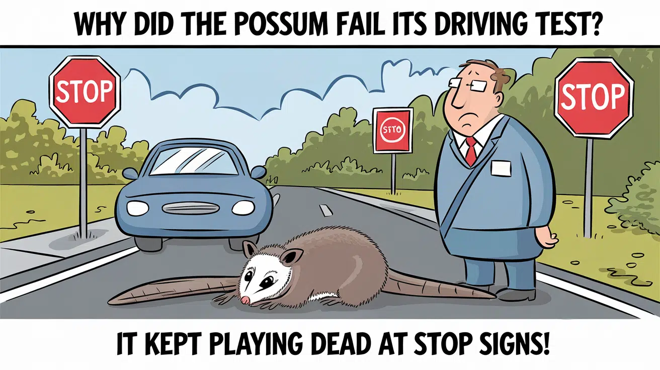 Why_did_the_possum_fail_its_driving_test_It_kept_playing_dead_at_stop_signs