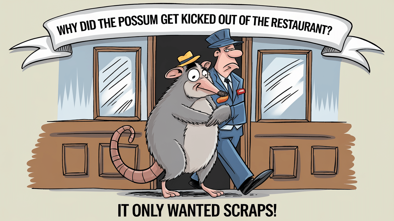 Why_did_the_possum_get_kicked_out_of_the_restaurant_It_only_wanted_scraps