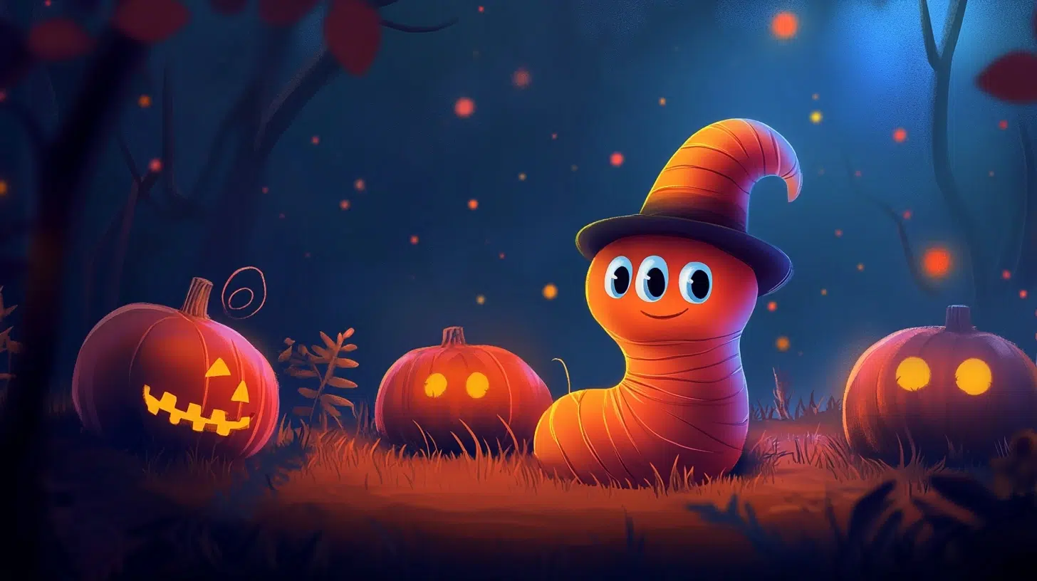 Worm & Halloween:spooky Puns