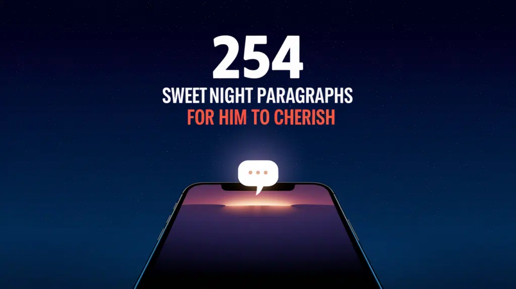 good night paragraph for him