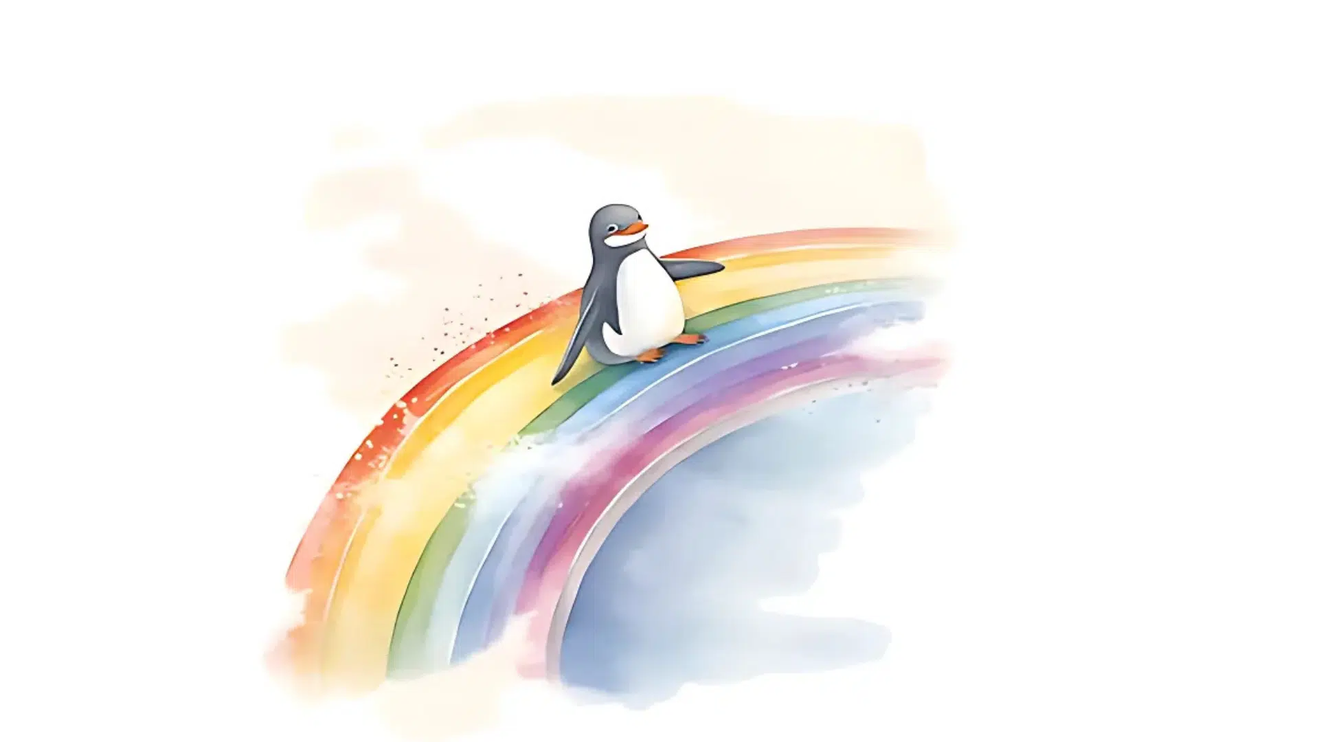 A_Penguin_Sliding_Down_a_Rainbow