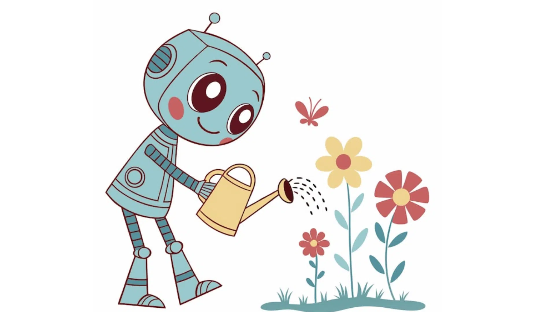 A_Tiny_Robot_Watering_a_Flower