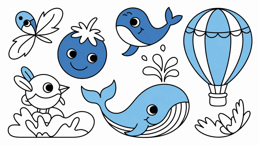 Easy Blue Things to Draw for Beginners