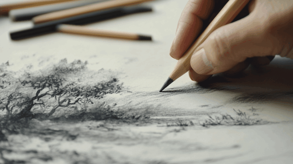 Easy Charcoal Pencil Drawing in Simple Steps