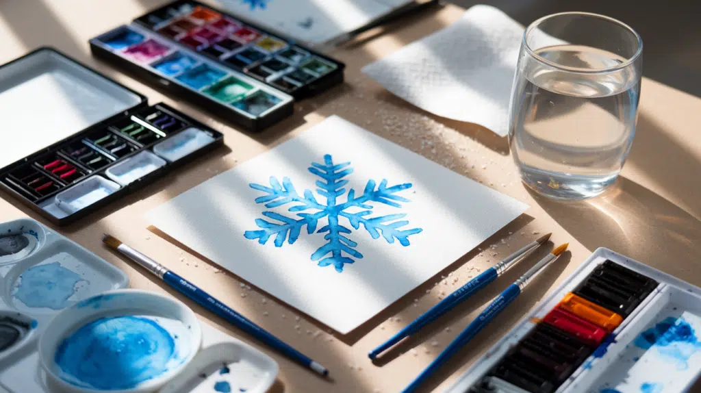 How to Create Stunning Watercolor Snowflake Art with Ease