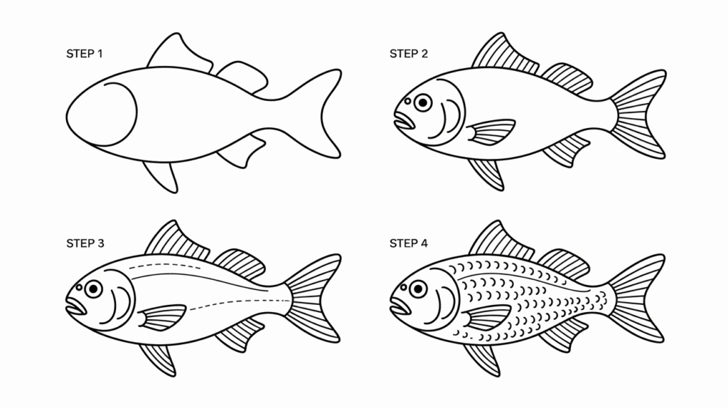 How to Draw a Fish in Some Easy Steps