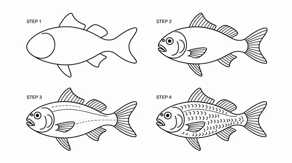 How to Draw a Fish in Some Easy Steps