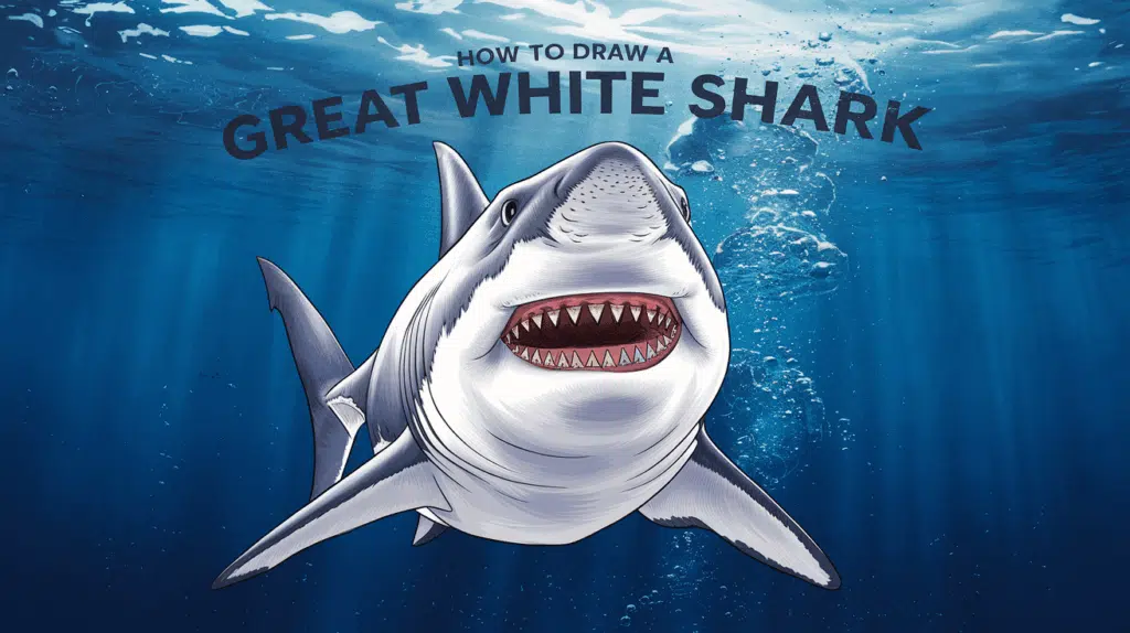 How to Draw a Great White Shark
