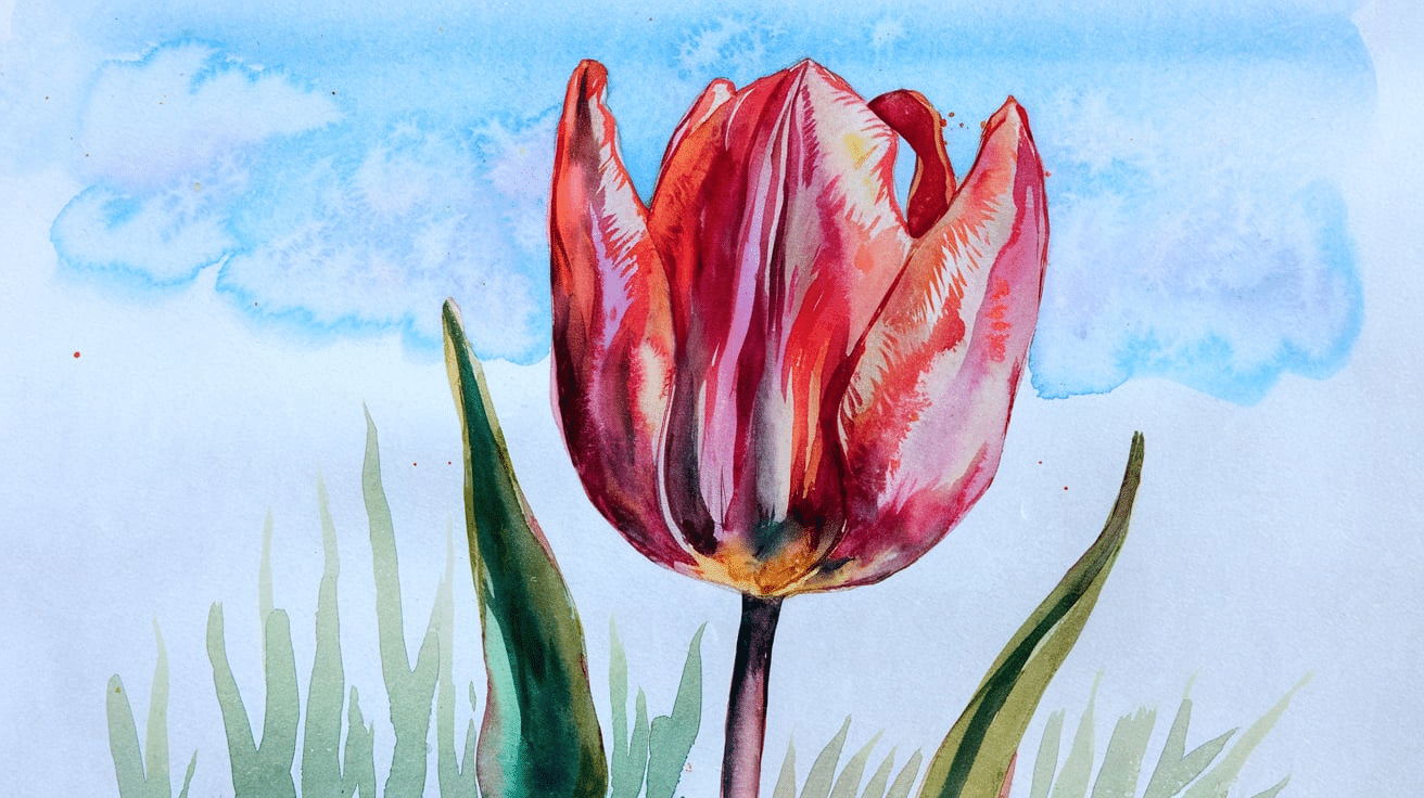 Nail a Watercolor Tulip as A Total Beginner Nail a Watercolor Tulip as A Total Beginner