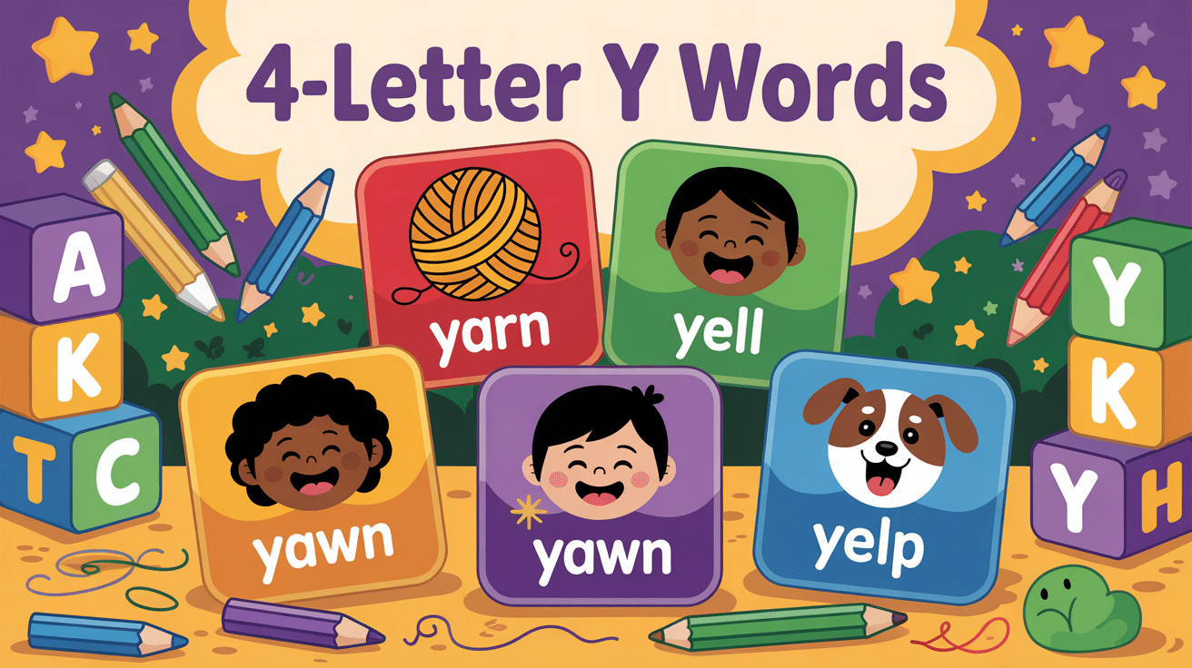 Y_Words_for_Kids_Consisting_of_4_Letters