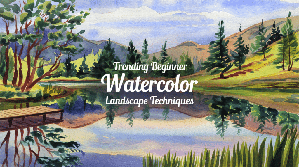 beginner watercolor landscape