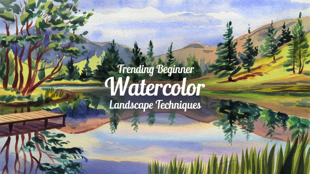 beginner watercolor landscape