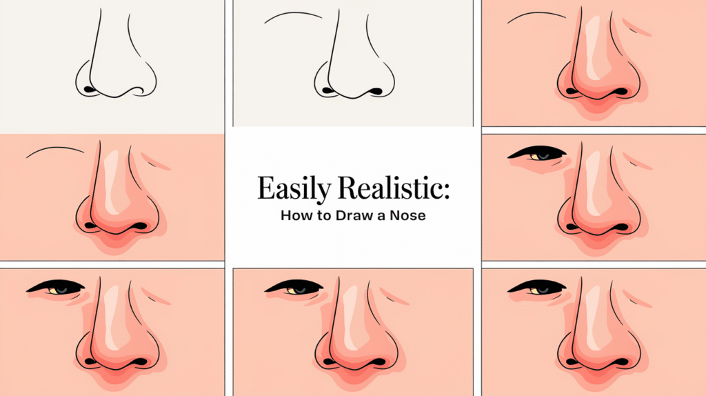 how to draw a nose