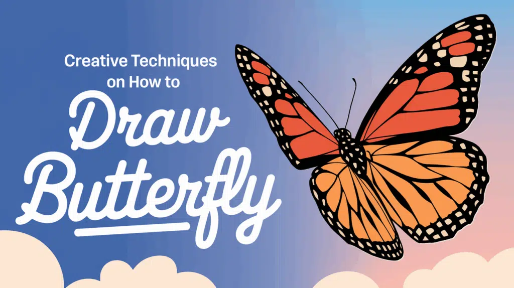how to draw butterfly