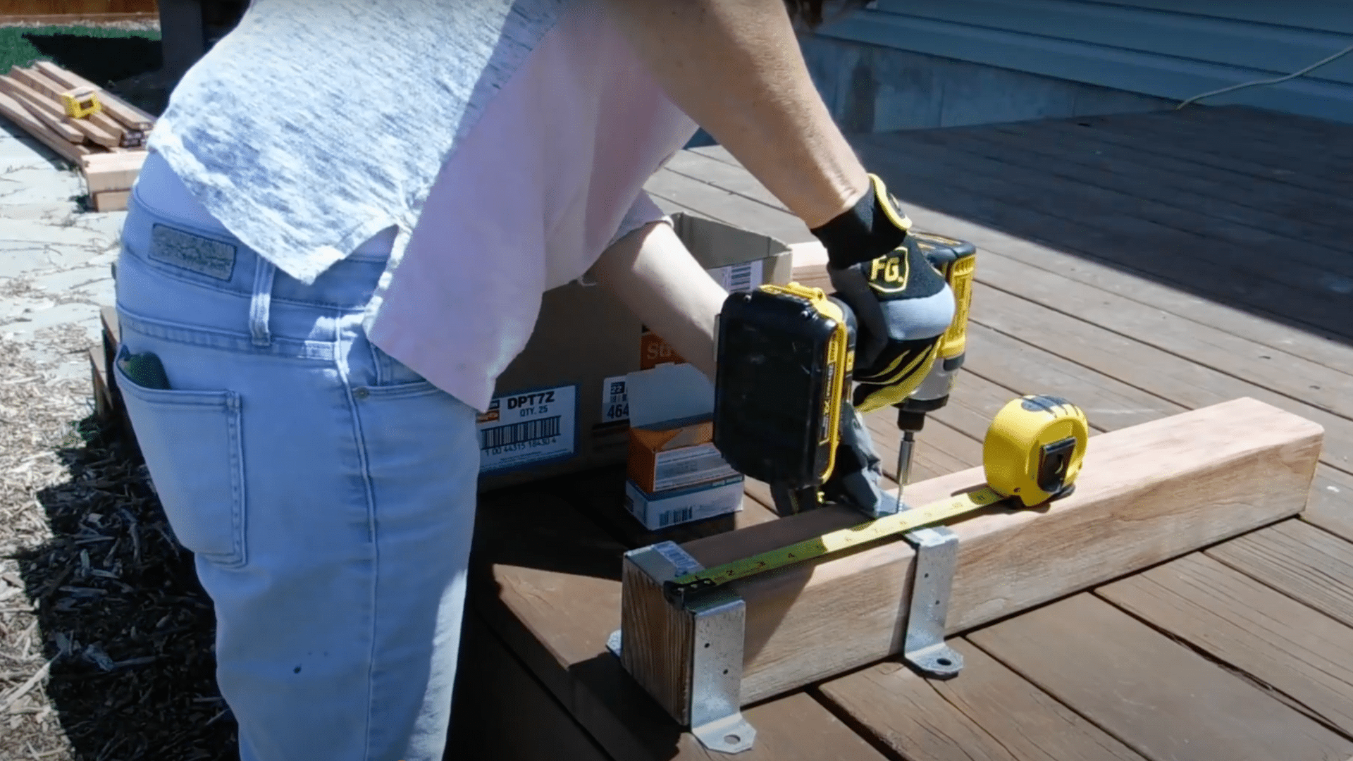 Attach the 4X4 Posts to the Deck
