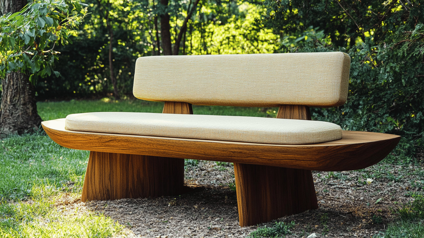 Bench with Backrest Cushions