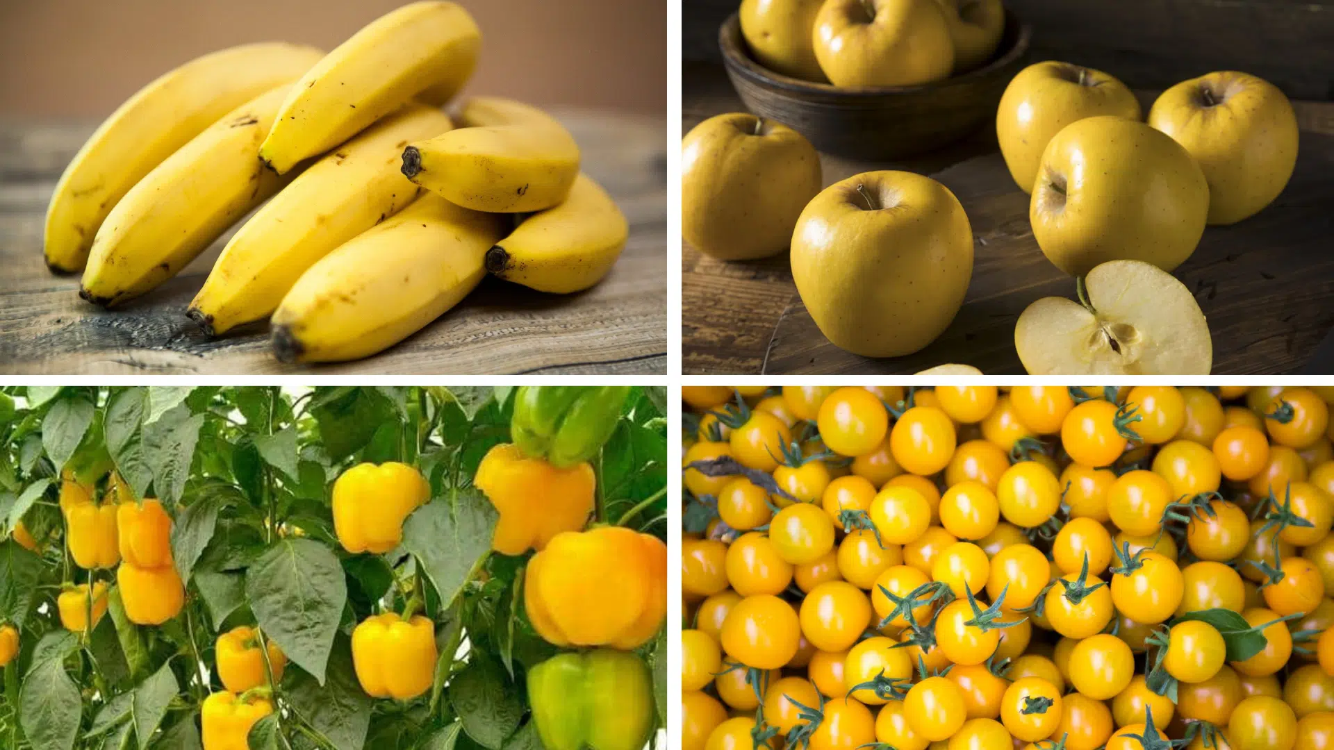 Fruits and Vegetables List of Yellow Colored Things