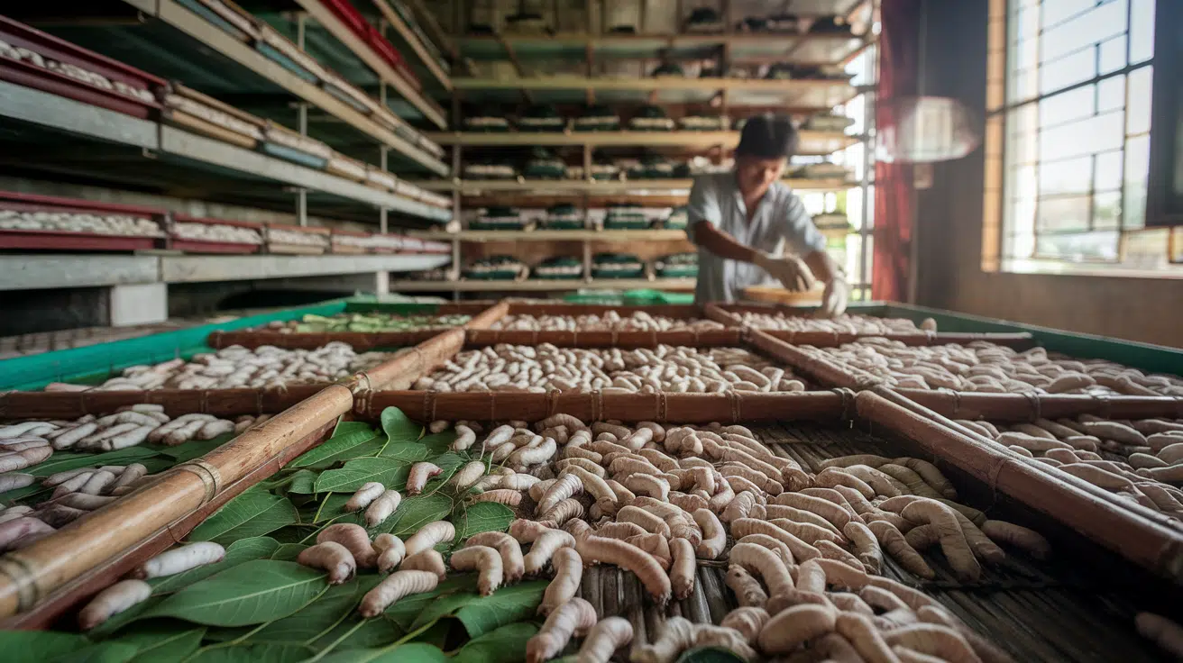 How Do Farmers Raise Silkworms?