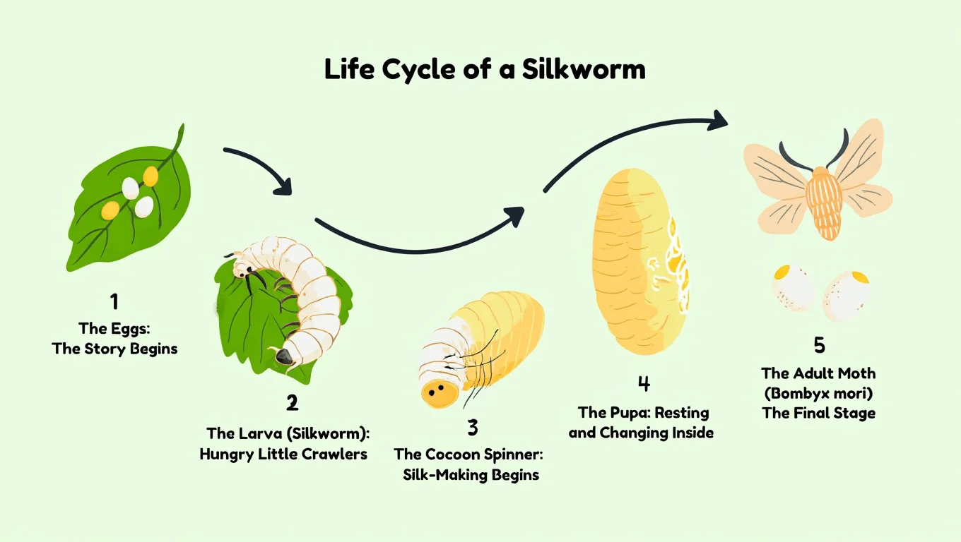The Life Cycle of a Silkworm Made Easy