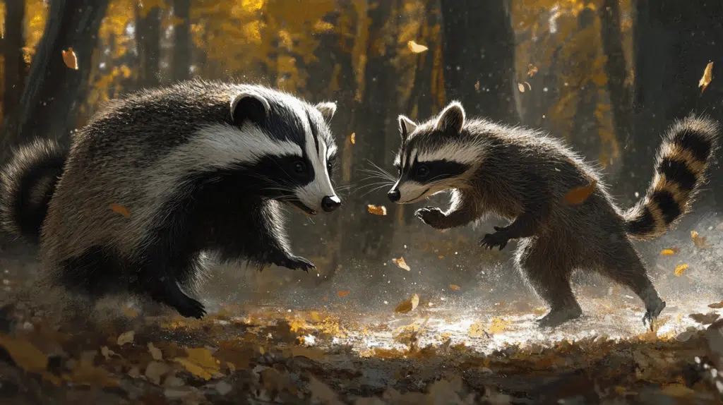 badger vs raccoon