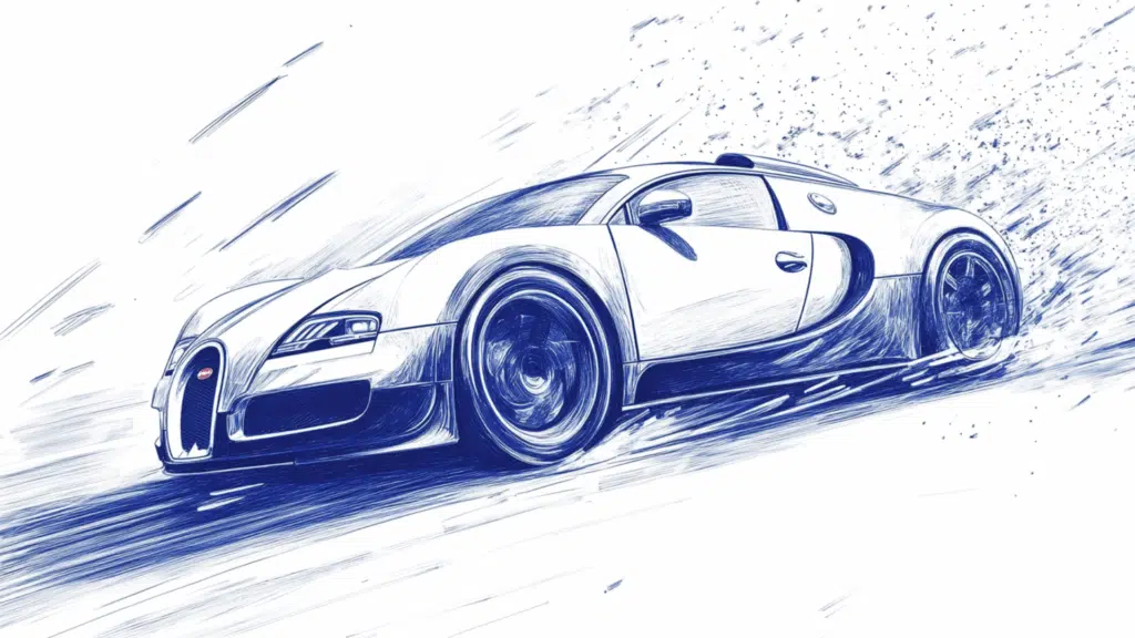 how to draw bugatti