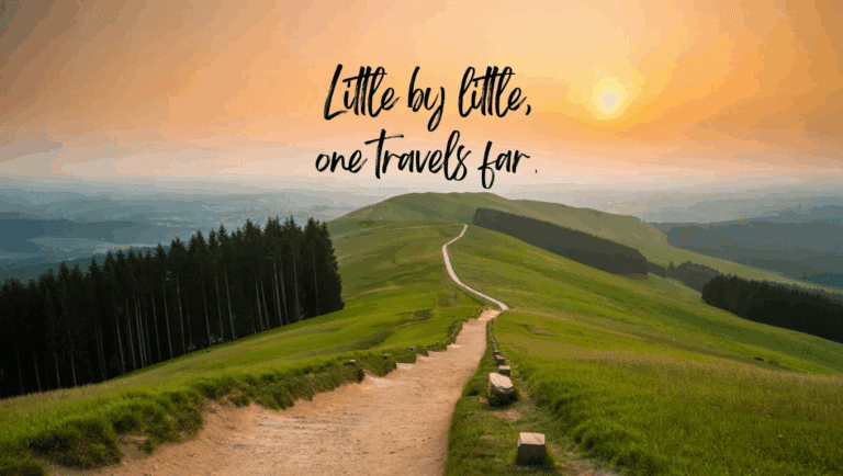 little by little one travels far
