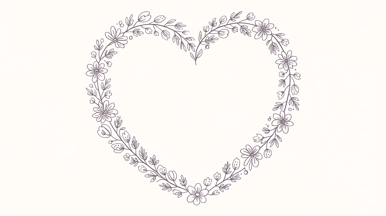 Floral Heart Frame