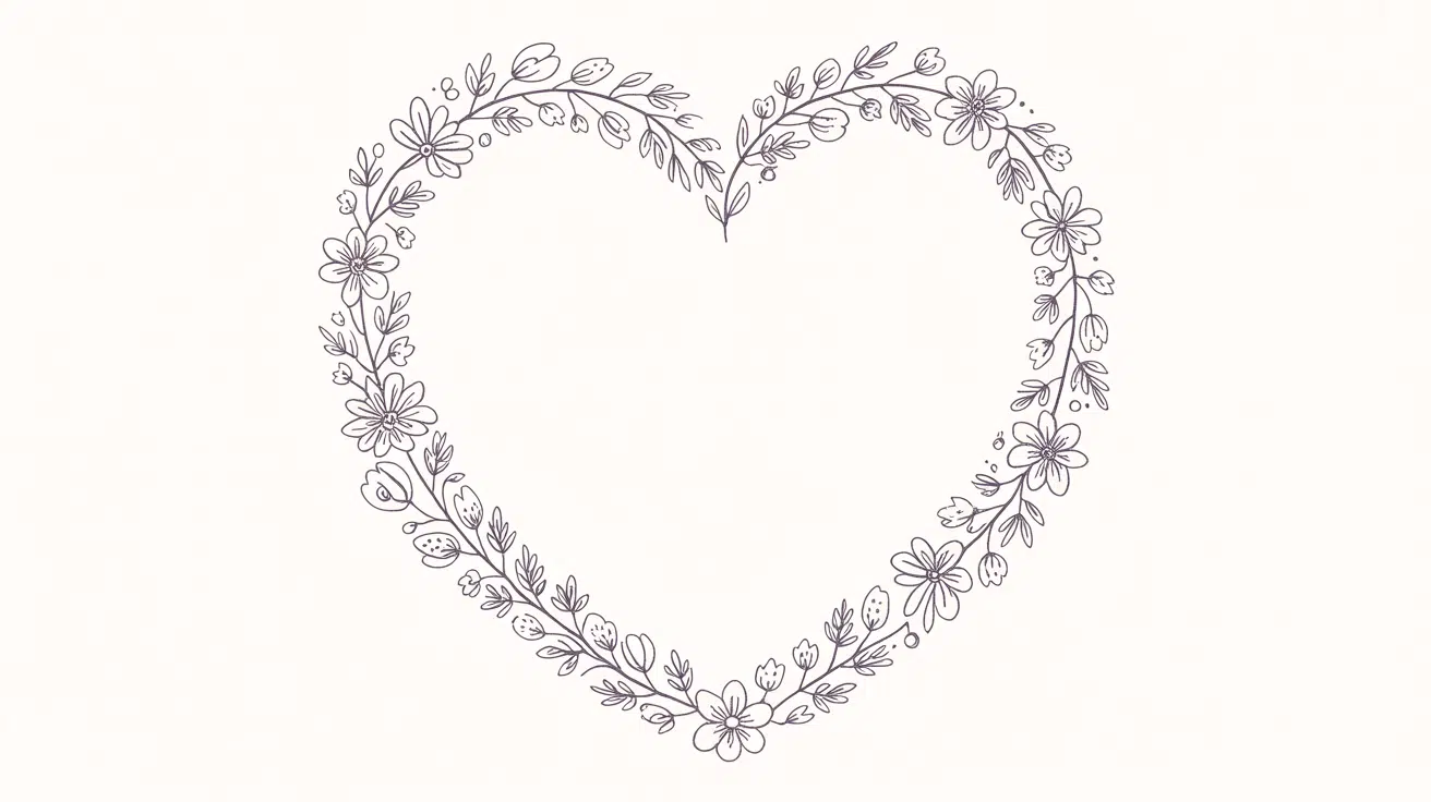 Floral Heart Frame
