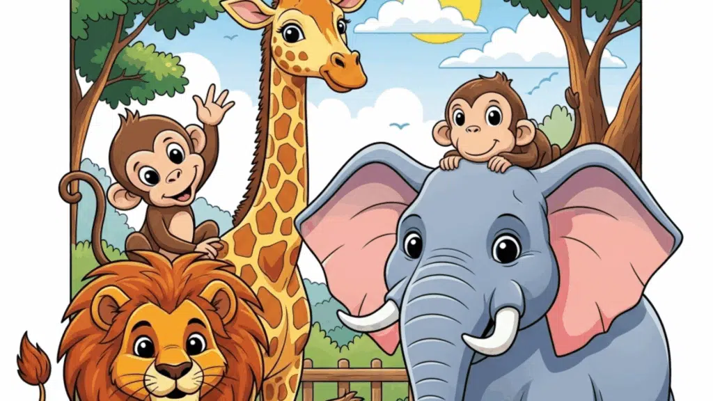 Free PDF of Zoo Animals Coloring Pages