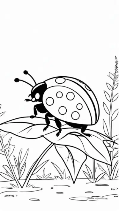 Ladybug_on_Leaf_Garden_Scene