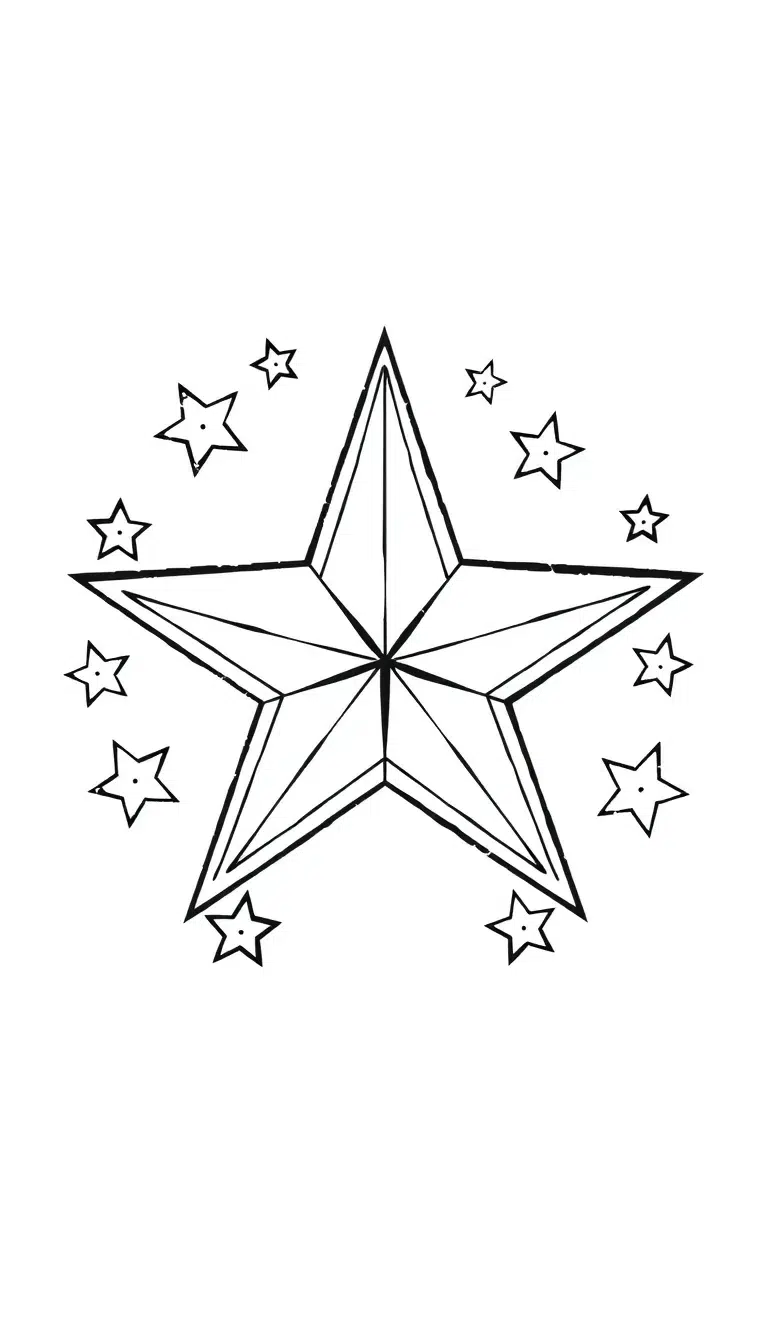 Star_Surrounded_by_Smaller_Stars