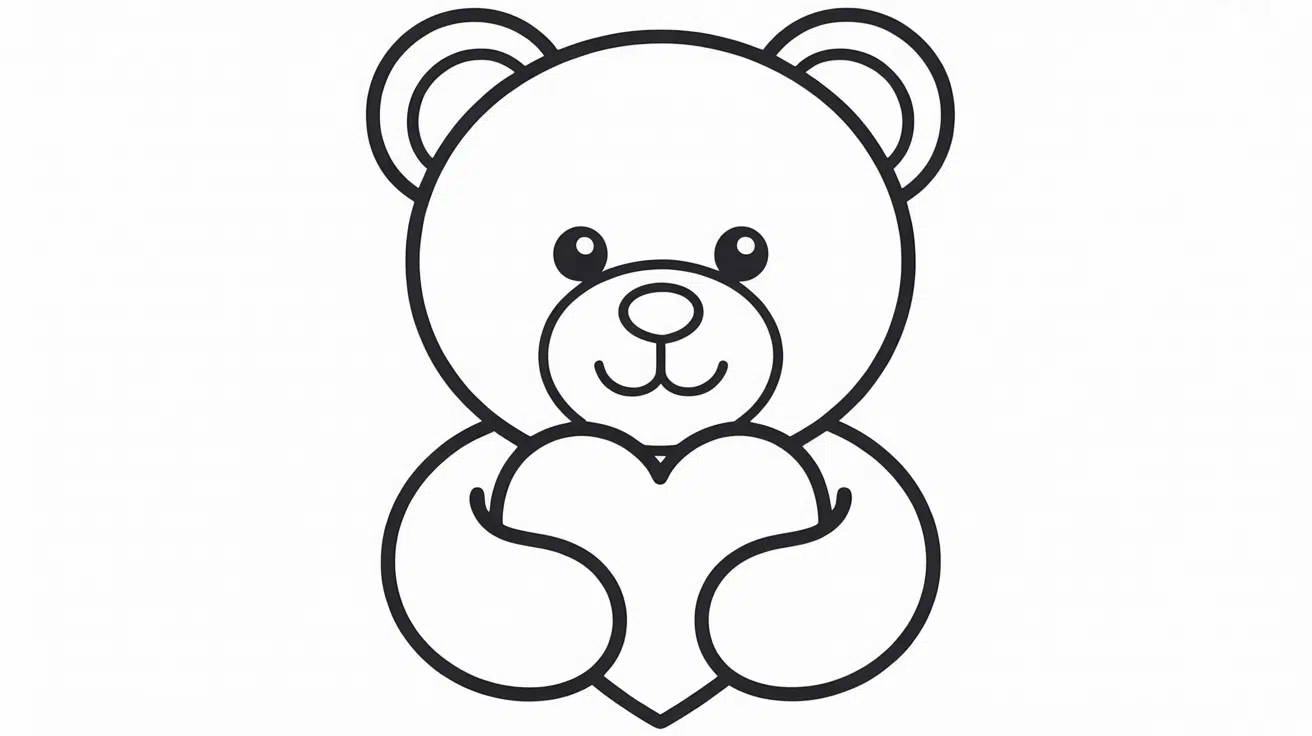 Teddy Bear Holding a Heart