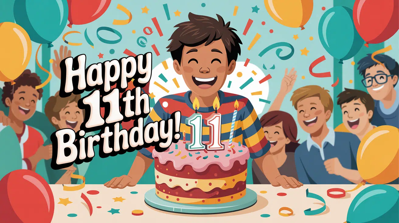 Wishing_Happiness_and_Joy_with_11th_Birthday_Wishes