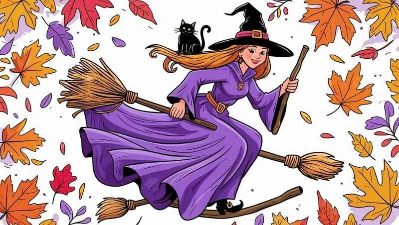 Witch Coloring Pages Free PDF