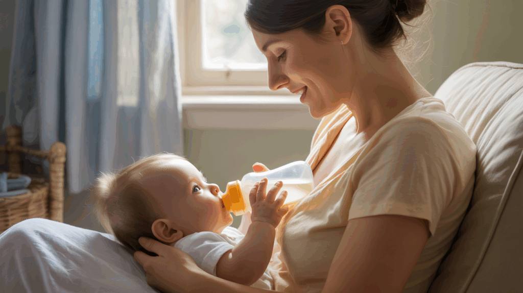 combo feeding baby