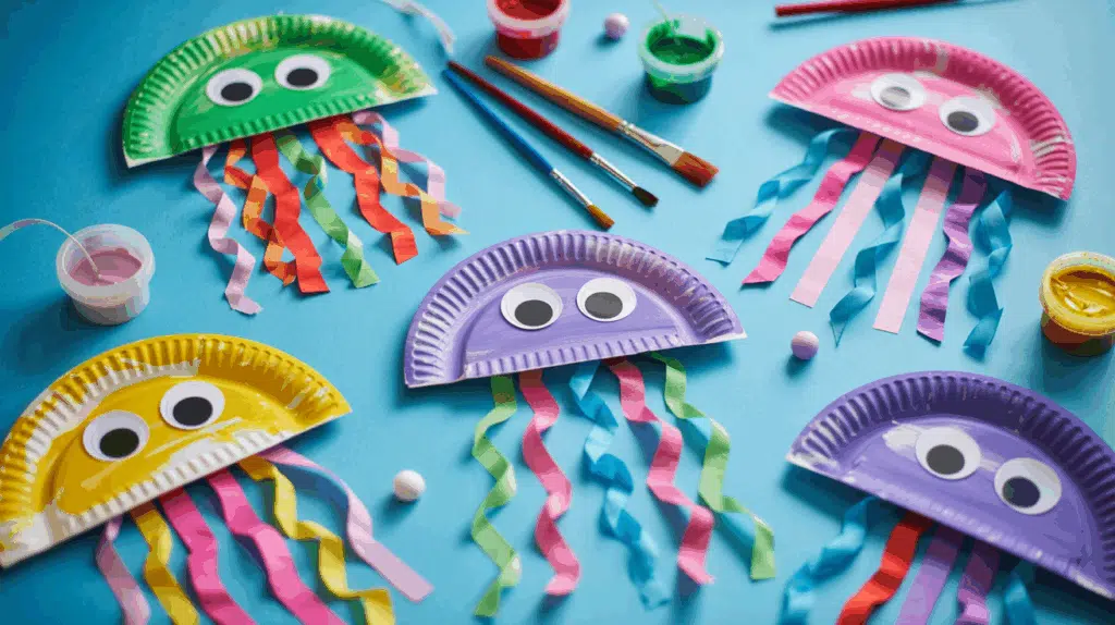 paper plate jellyfish craft