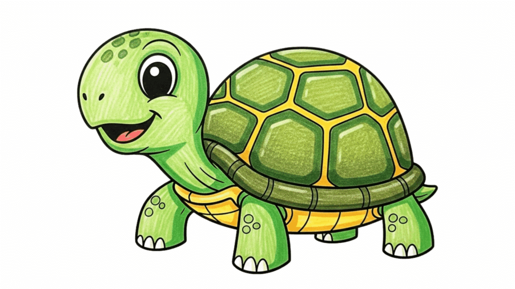 turtle drawing step by step