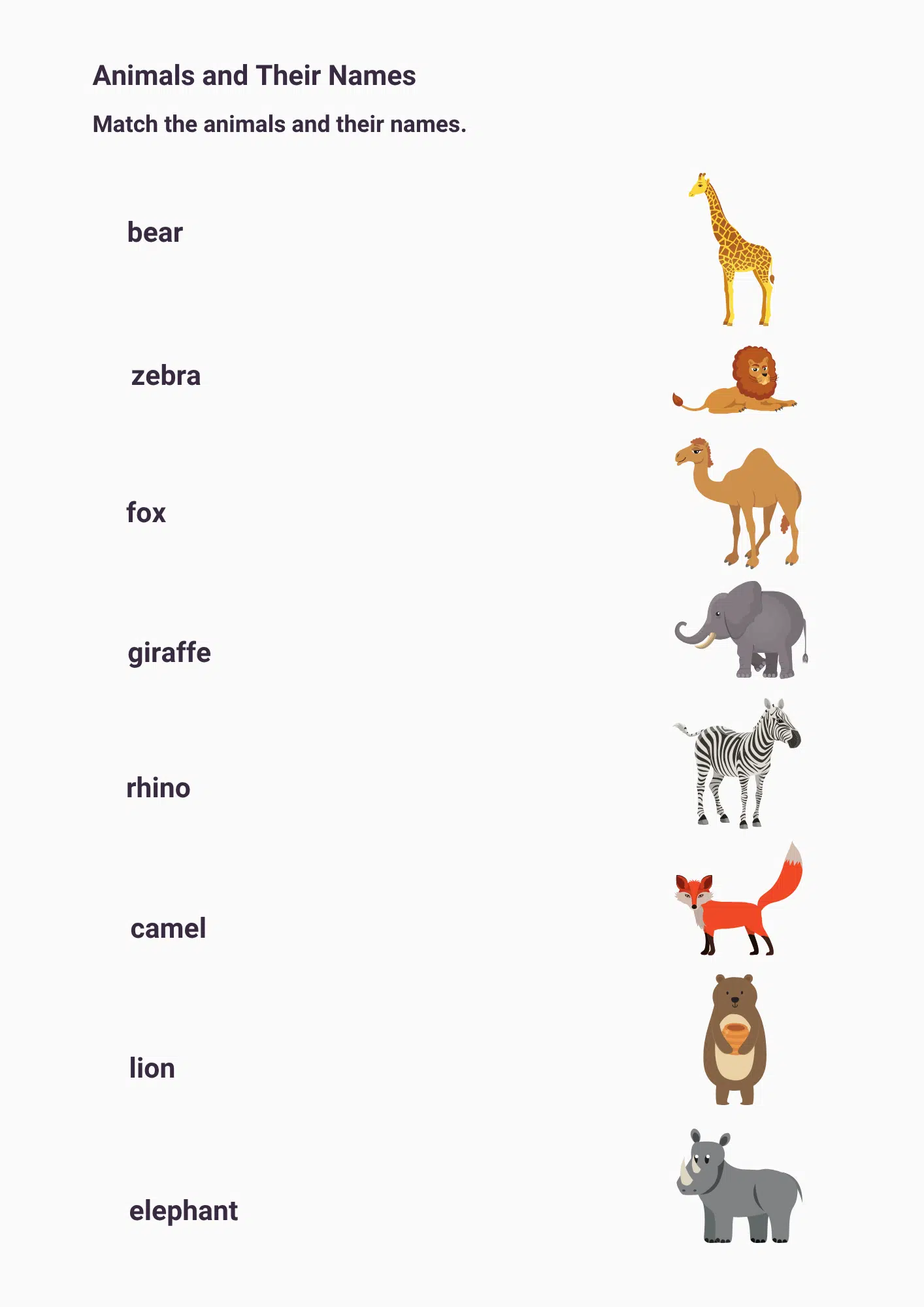 Animals and Their Names