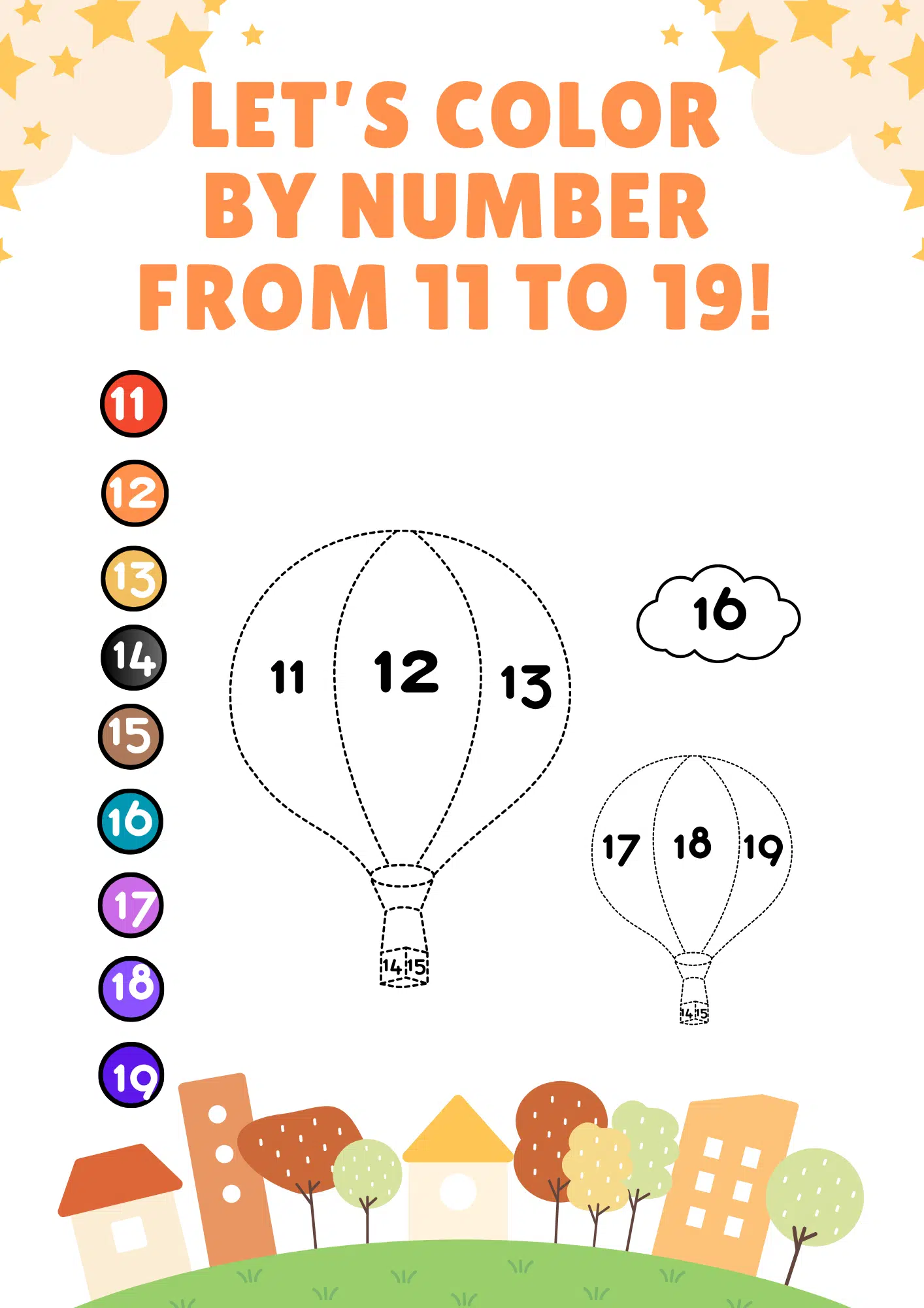 Color by Teen Number