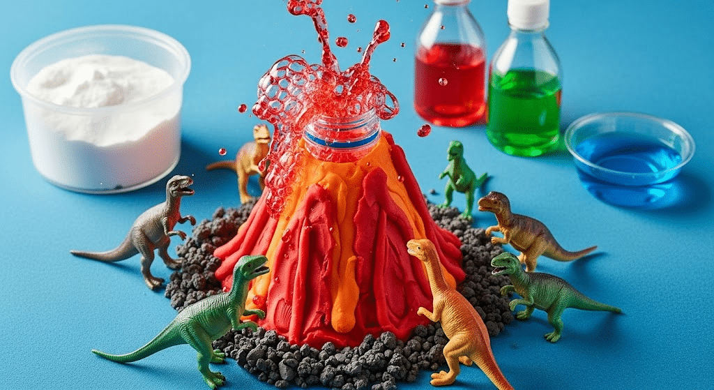 Dinosaur Volcano Experiment