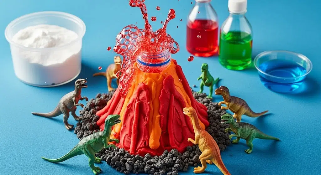 Dinosaur Volcano Experiment