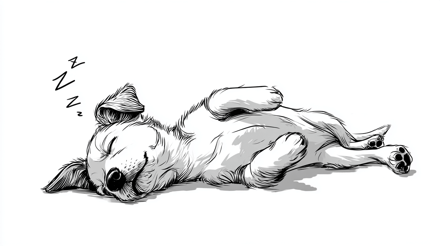 Dog Sleeping Belly-Up