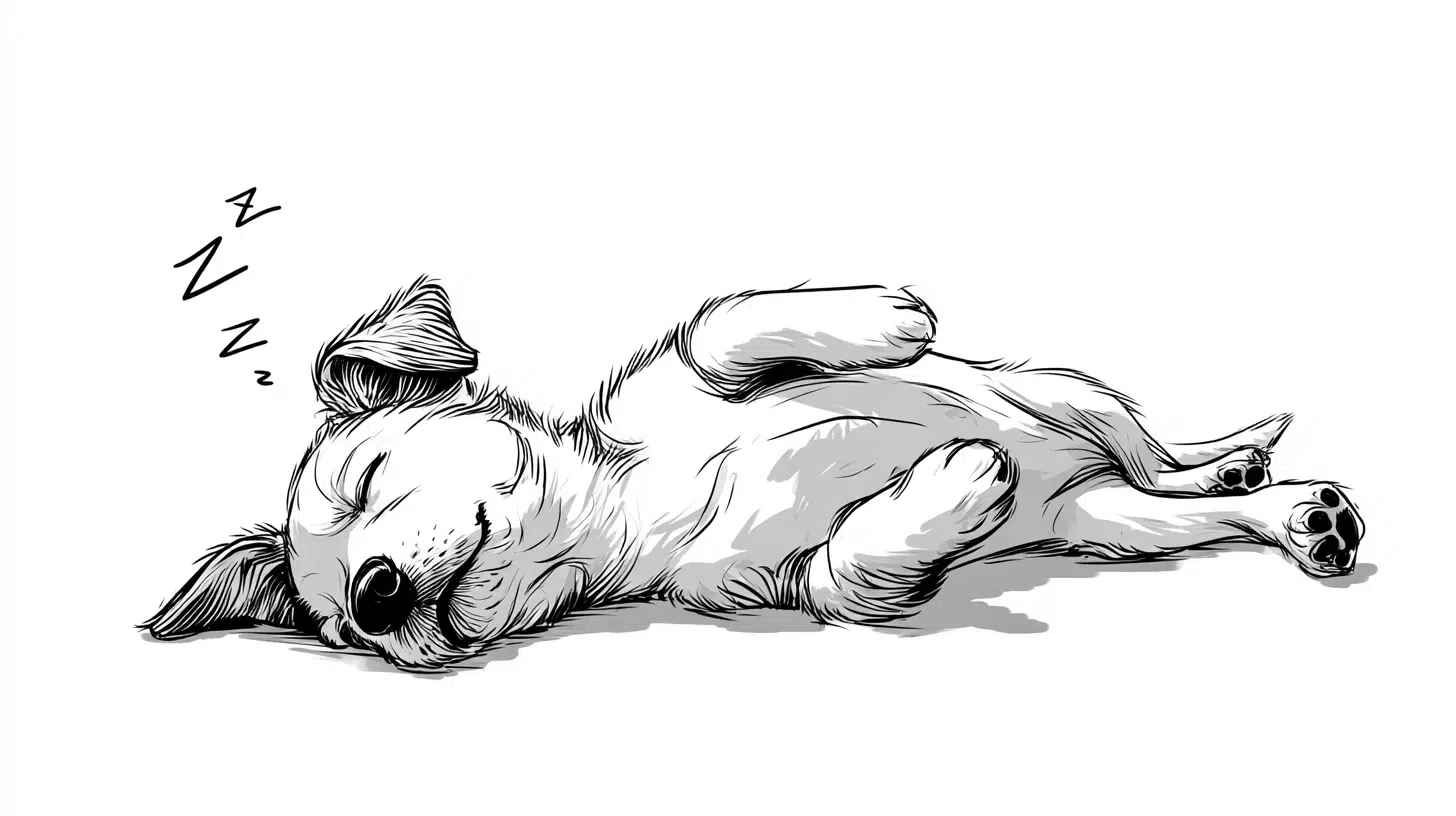 Dog Sleeping Belly-Up