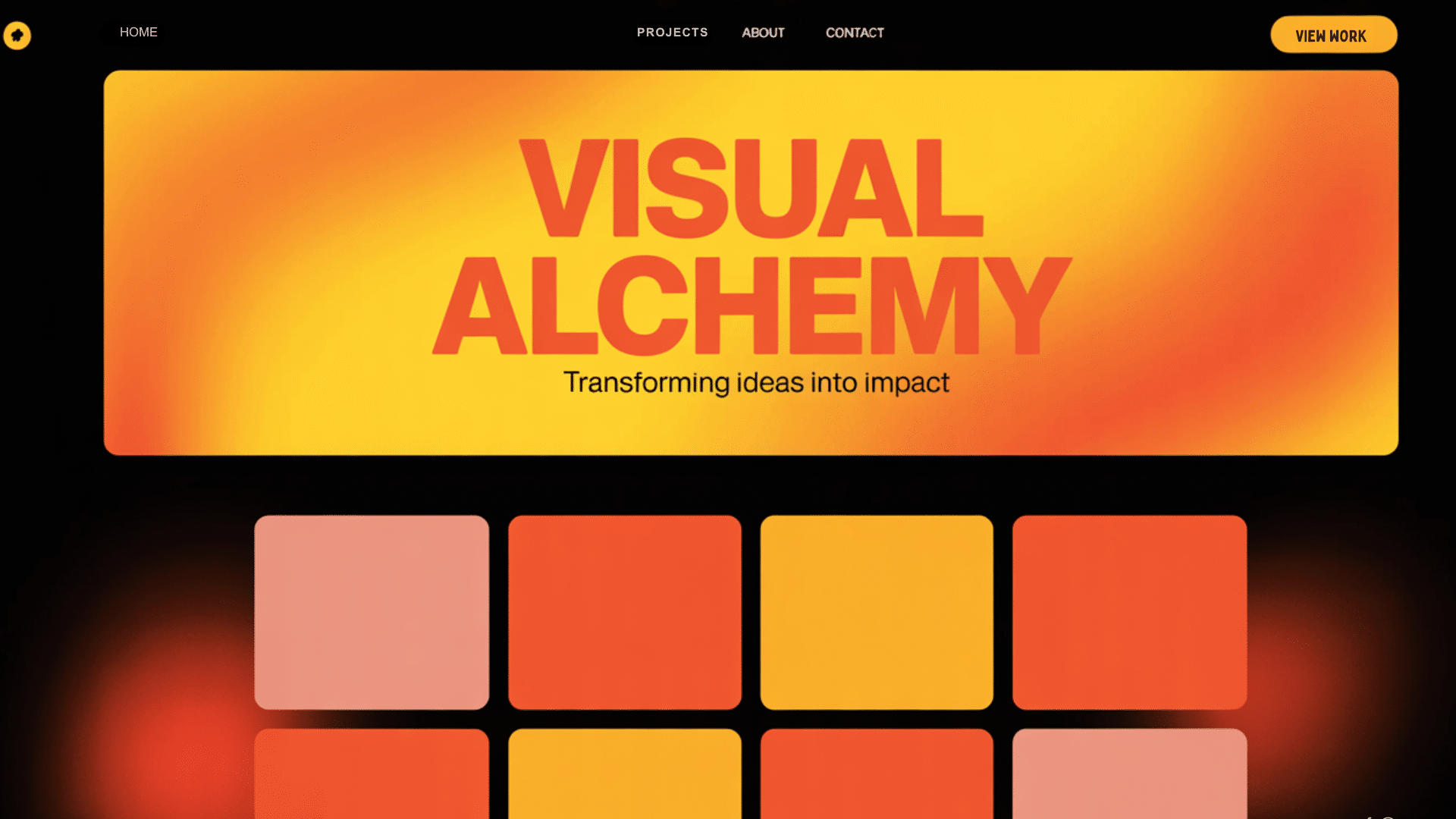 Example 2: Creative Portfolio (Orange–Red–Coral)