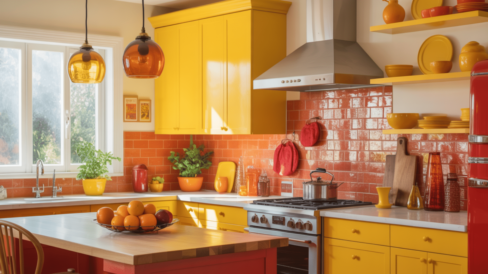 Example 2: Lively Kitchen (Yellow–Orange–Red)